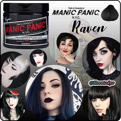 Raven ○ Manic Panic Semi-Permanent Black Hair Dye - ilovetodye | Shopee  Philippines
