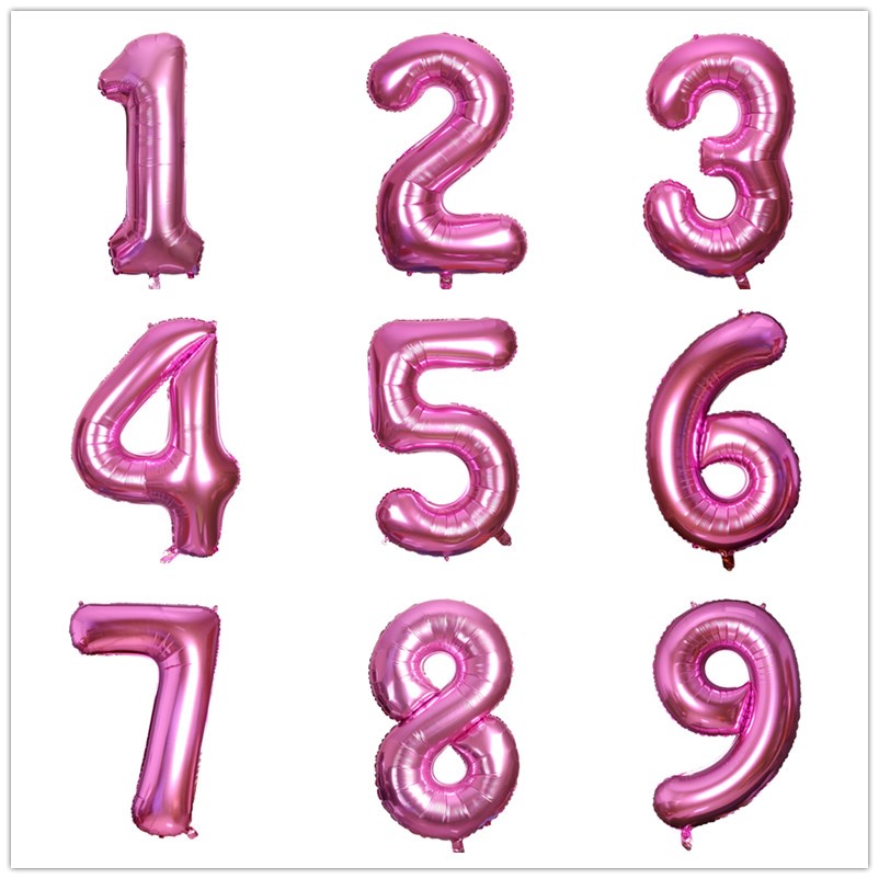 40 inch Pink Giant Number Balloon for Birthday and Anniversary ...