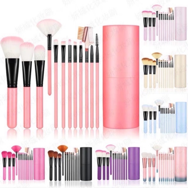 Fashion Pcs Makeup Brush Set With Case Shopee Philippines