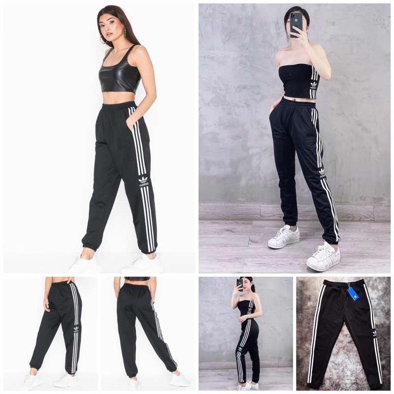high waisted adidas track pants