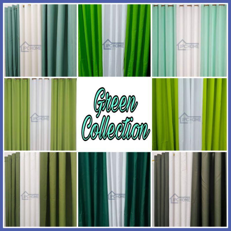 Green Collection Plain Katrina Fabric Ring Curtain 60x85" 7ft per piece