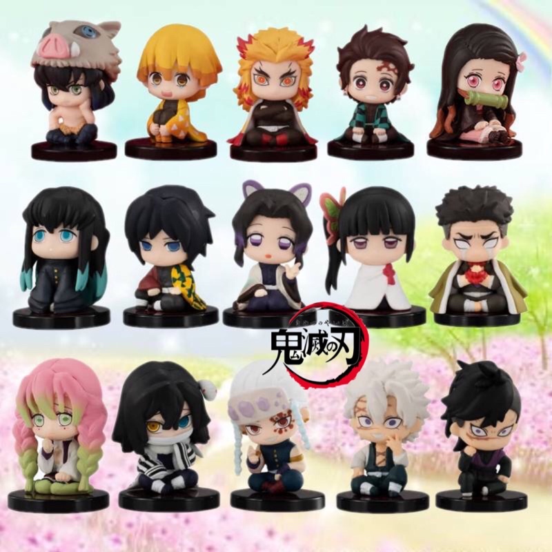 5pcsset Demon Slayer Tanjiro Nezuko Zenitsu Inosuke Rengoku Giyu