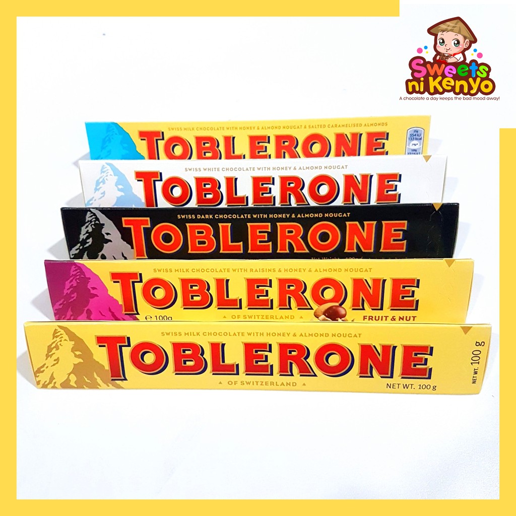 Toblerone 100g Milk Chocolate / Fruits And Nuts / Milk / Crunchy