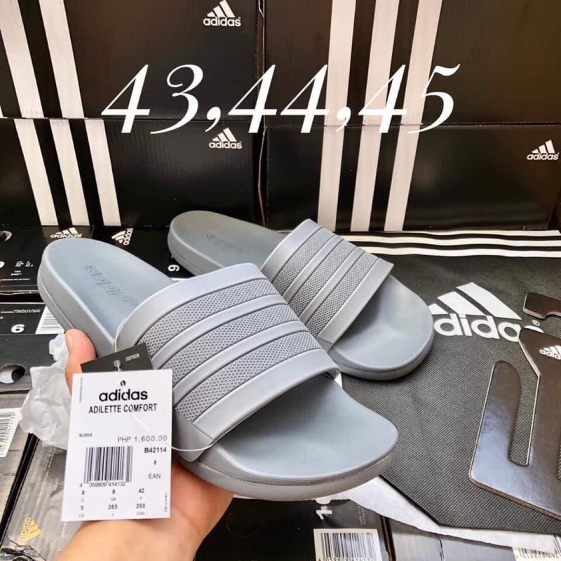 adilette comfort slides gray