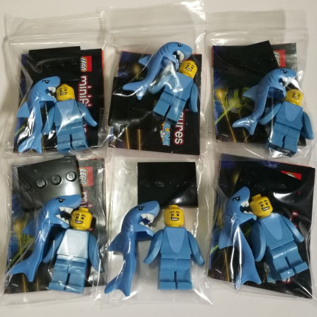 lego minifigures shark suit guy