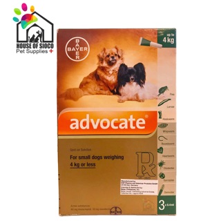 Advocate Spot-on Solution for Dogs up to 4Kg | Shopee Philippines