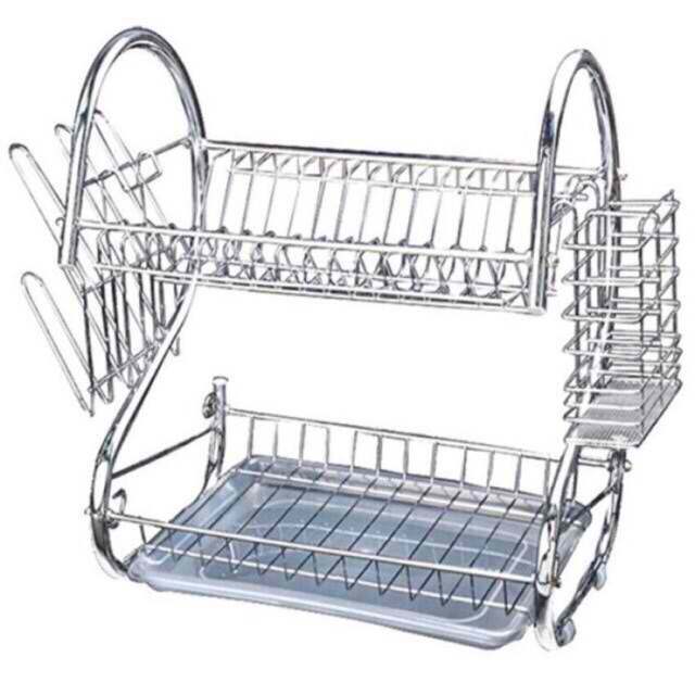 New Arrival 2 Layer Stainless Dish Drainer Rack Shopee Philippines