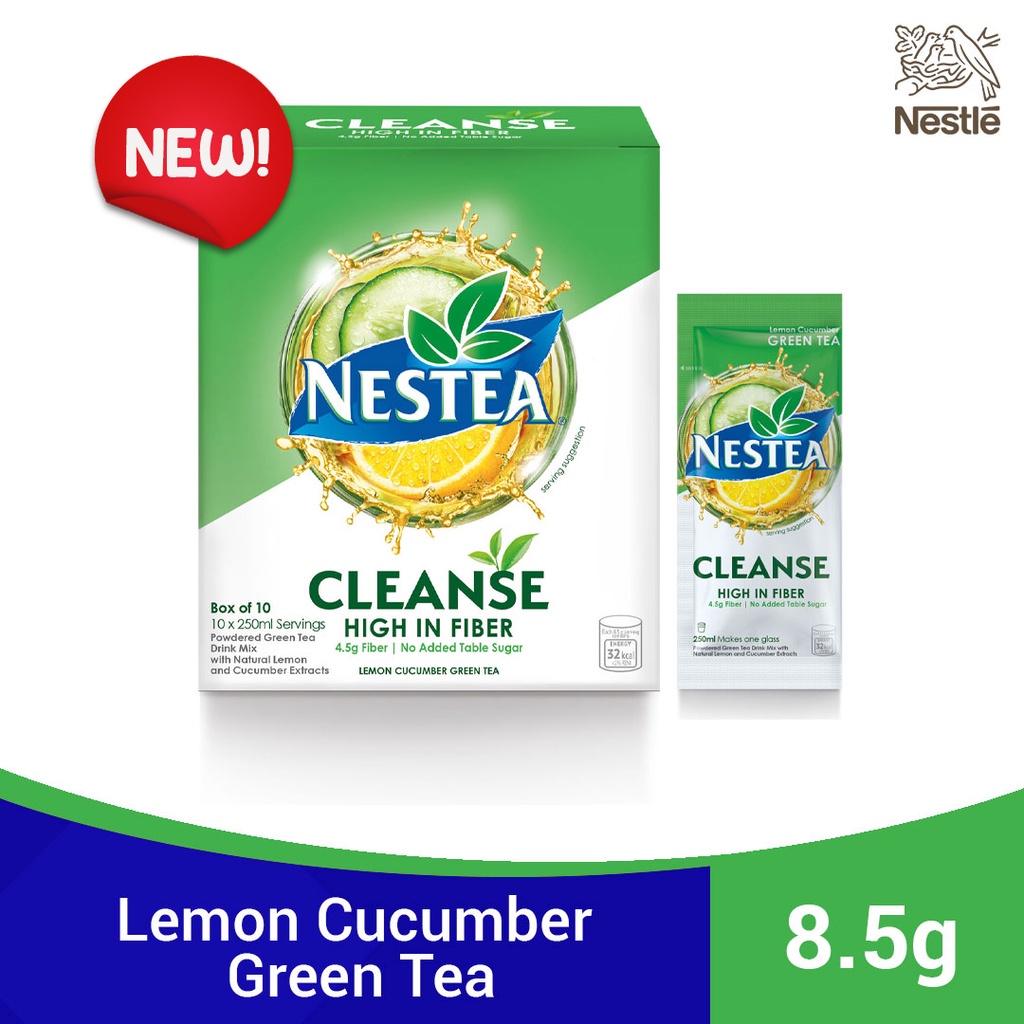 NESTEA Cleanse Lemon Cucumber Powdered Green Tea with Fiber 250ml