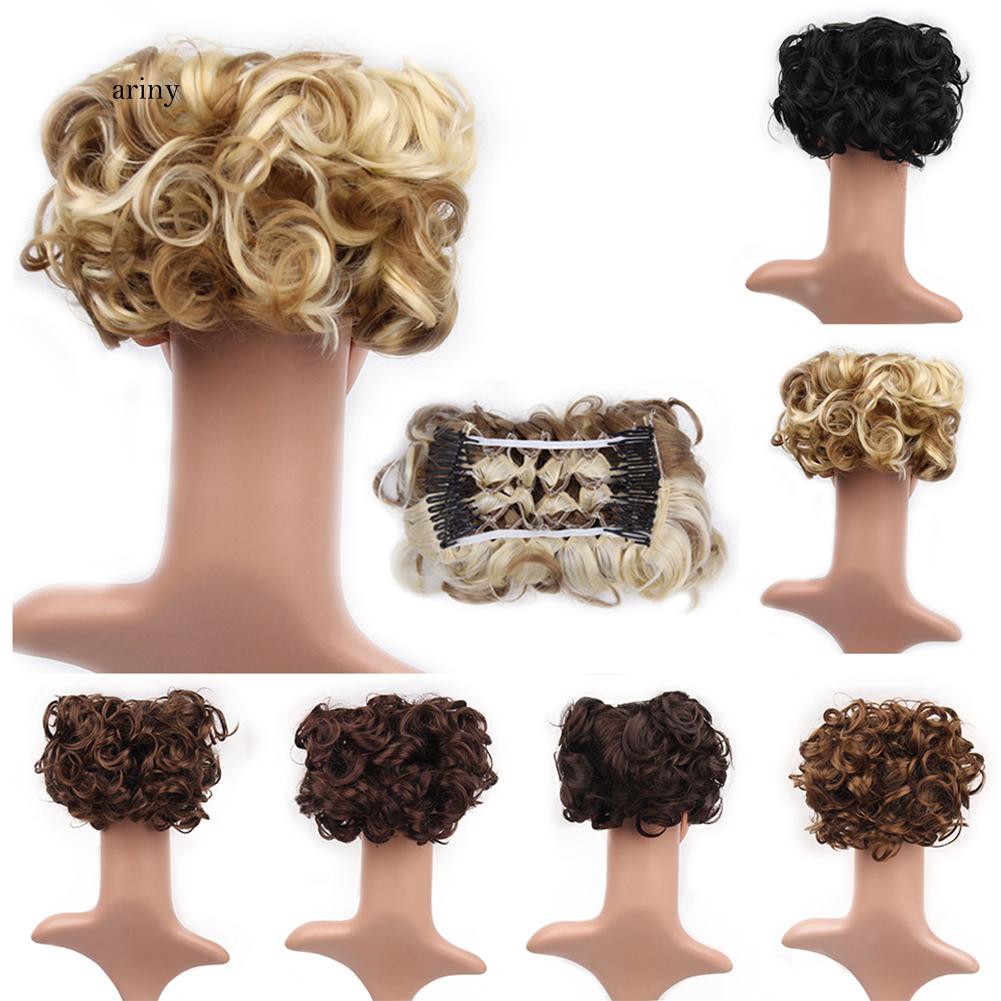 Scrunchie Wrap Messy Hair Bun Chignon Short Ponytail Extension