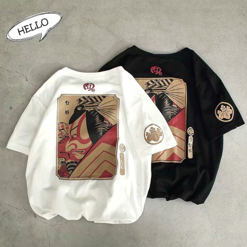 Japanese Style Mens Tshirt Unisex O Neck Fashion Short Sleeve T Shirt