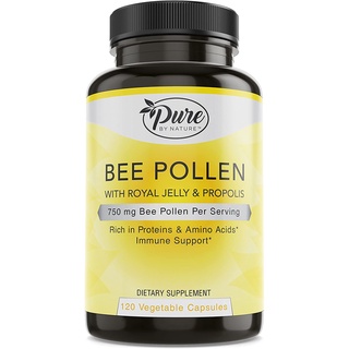 Pure By Nature - Bee Pollen + Royal Jelly & Propolis,120 Capsules