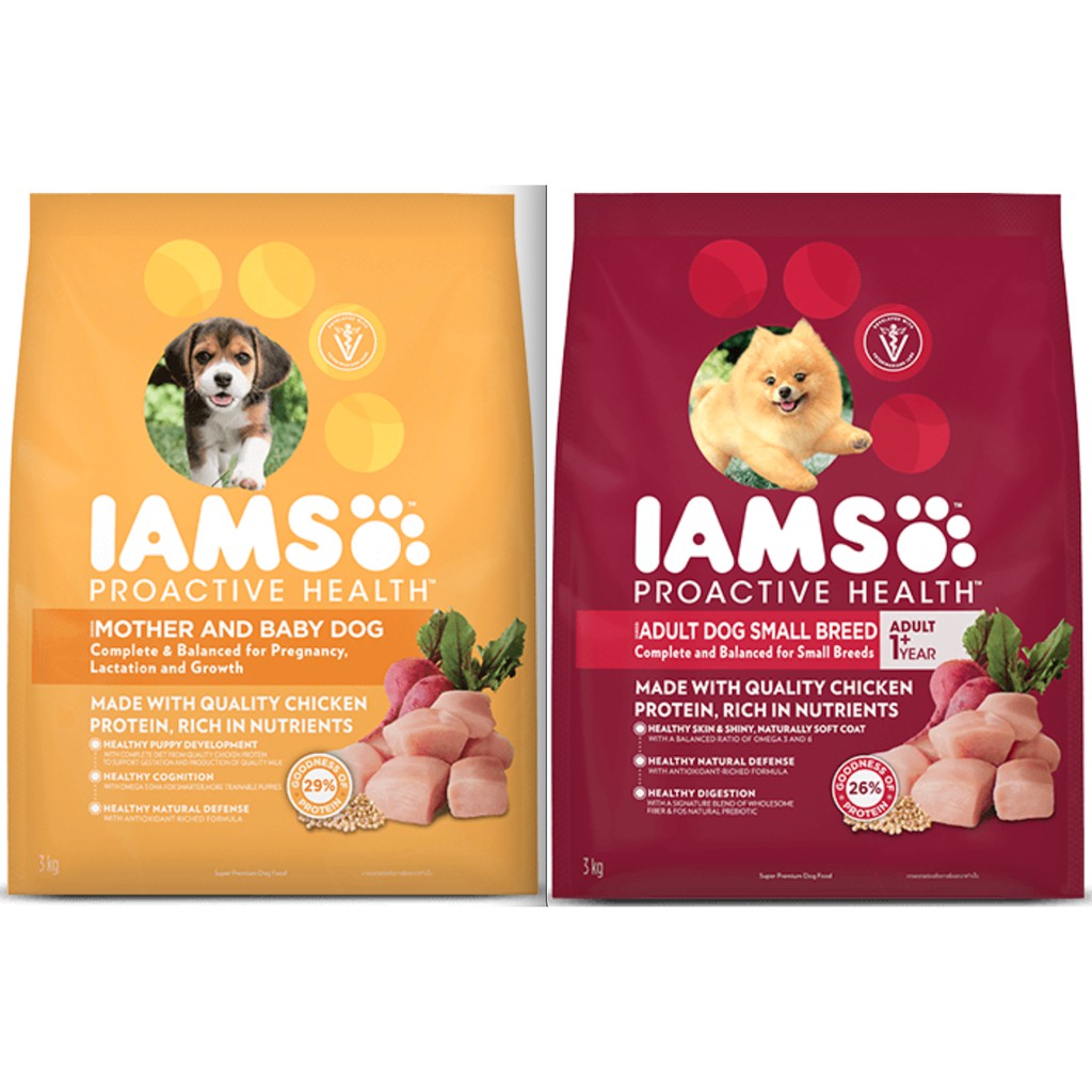 IAMS Dry Dog Food (Mother and Baby Dog & Adult Dog Small Breed) 1.5kg 3kg