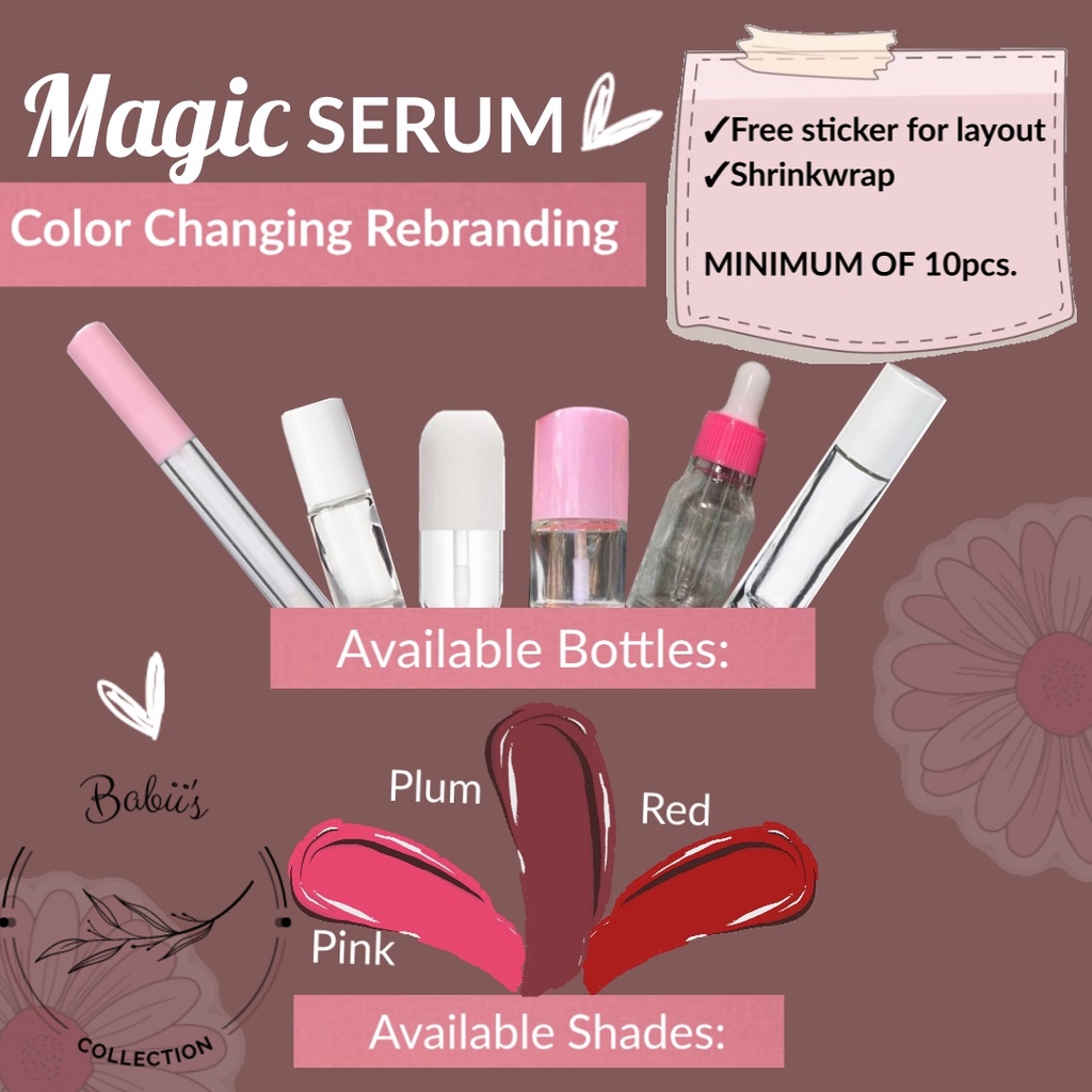 MAGIC LIP GLOSS COLOR CHANGING SERUM (REBRANDING) FREE STICKER MIN ...