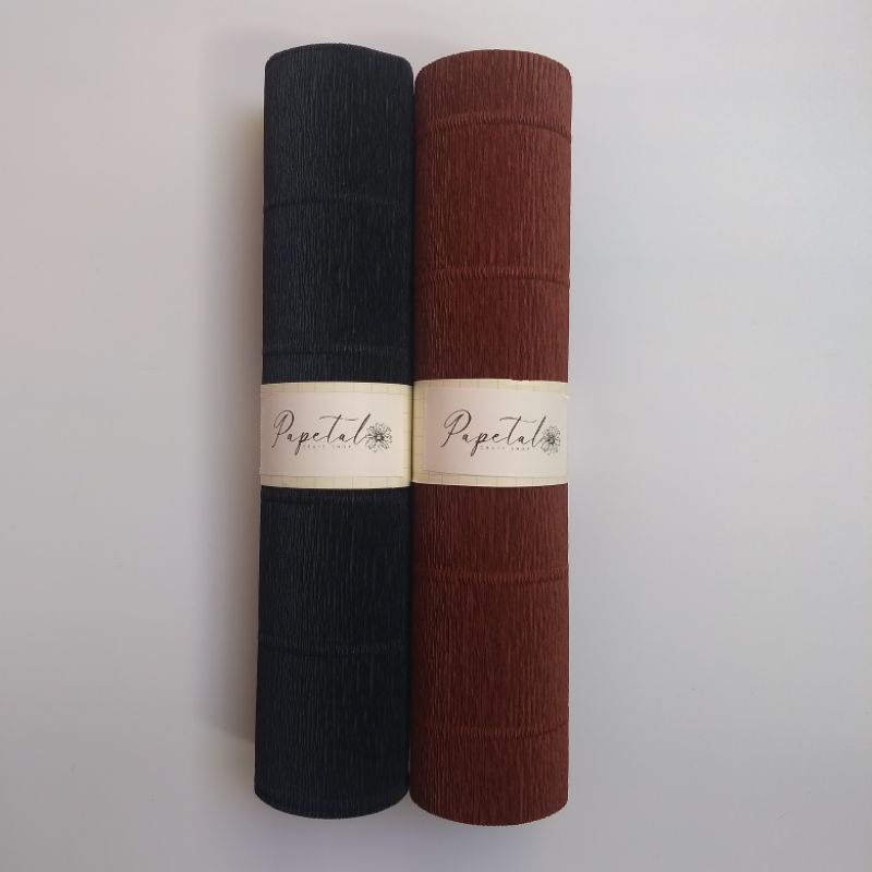 Italian Crepe Paper 180g Black and Brown (Cartotecnica Rossi) Shopee