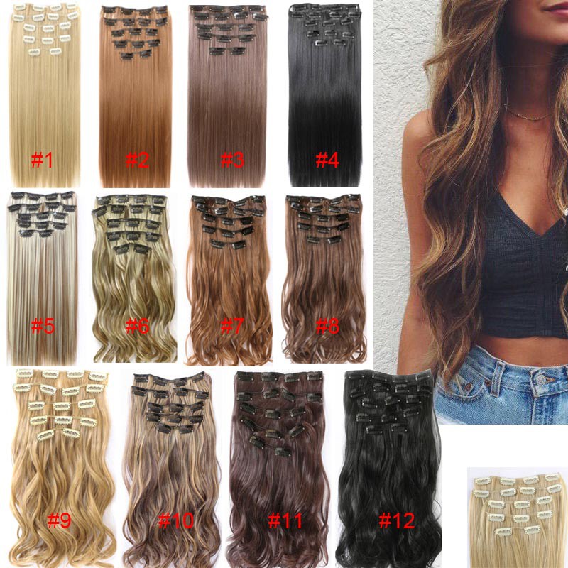 Fashion Sexy Women Wig Clip In Hair Extension Long Straight Big