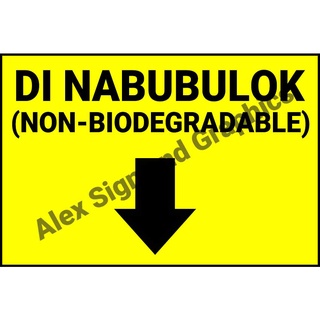 Di-Nabubulok (Non-Biodegradable) PVC Signage - A4 Size (7.5 x 11.25 ...