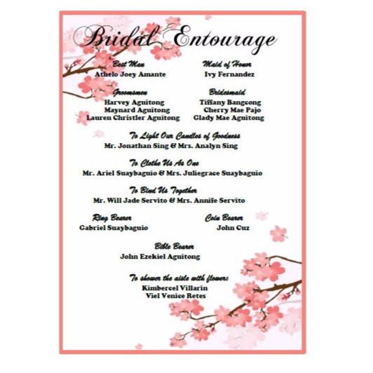 Wedding Entourage Invitation | PaperInvite