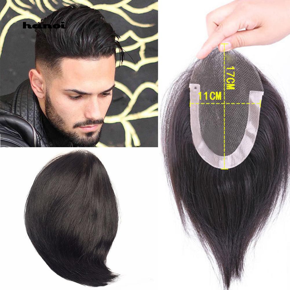 Hn Fashion Quiff Men Wig Natural Color Human Hair Party Club