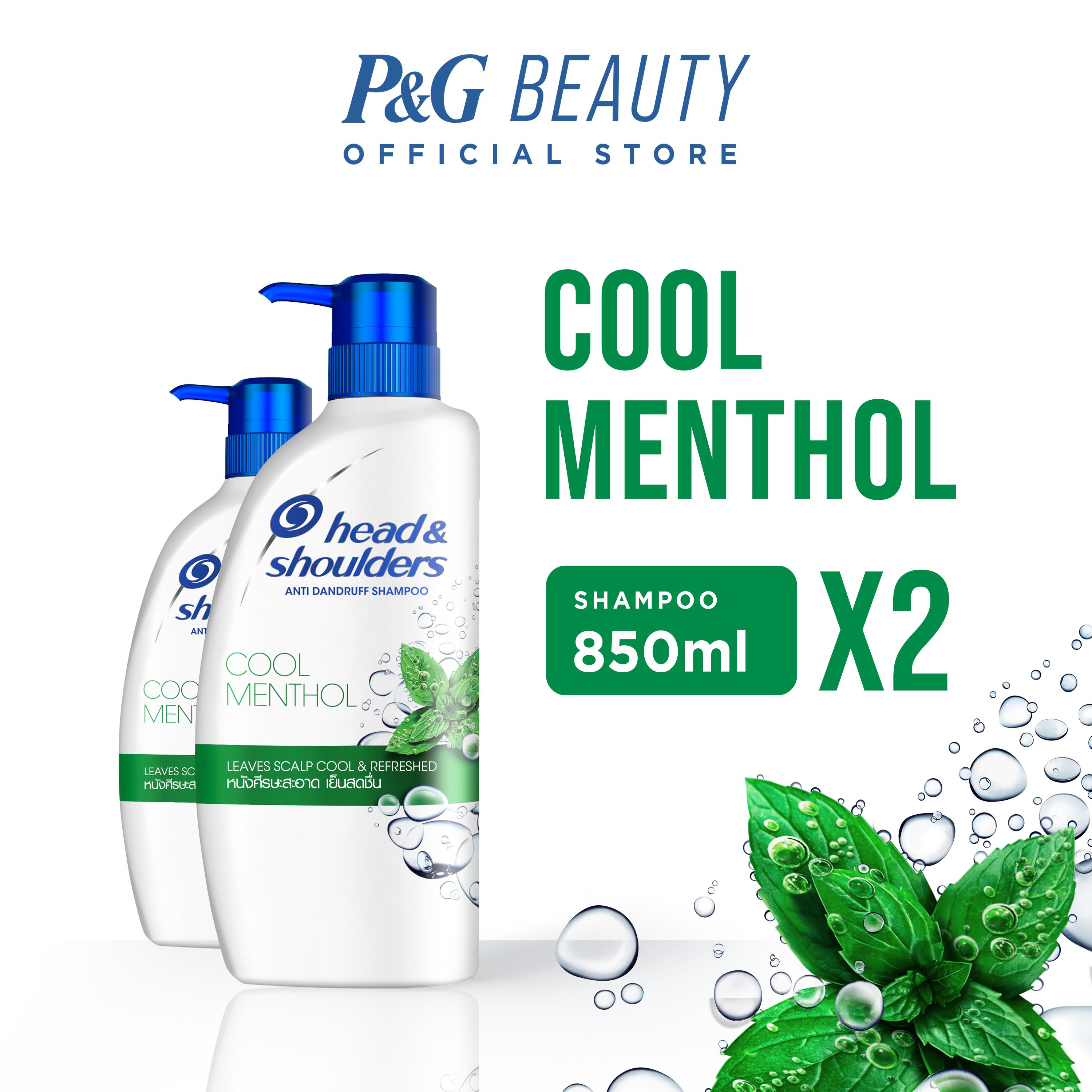 Head & Shoulders Cool Menthol Anti Dandruff Shampoo 850ML Duo Shopee