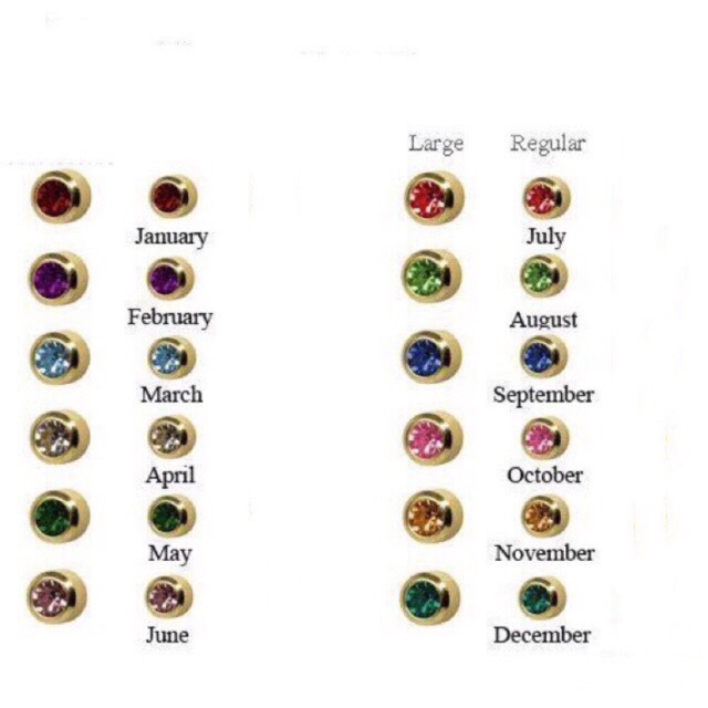 Us Gold 10k Hypoallergenic Birthstone Stud Earring Shopee Philippines