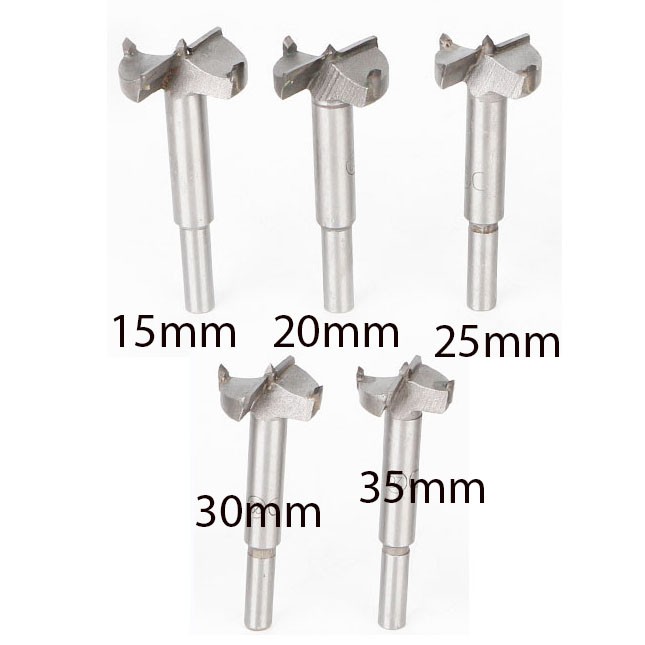 5pcs Forstner Wood Drill Bit Set Hole Saw Cutter Wood Tools with Round Shank 