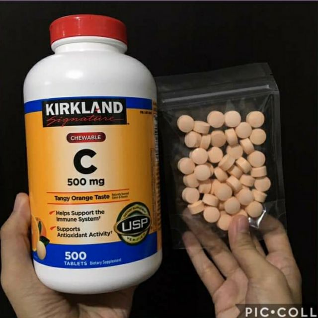 Kirkland Signature Chewable Vitamin C 500mg 500 Tablets Shopee Philippines