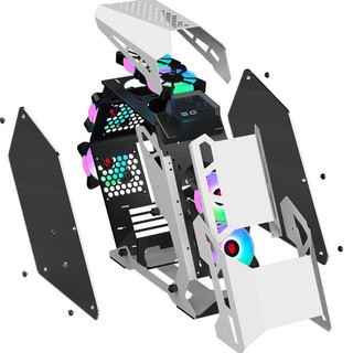 Inplay Thunder 03 Tempered Glass Side Panel Gaming Micro Atx Case Pc ...