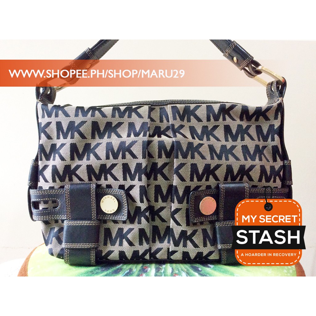 michael kors monogram tote orange