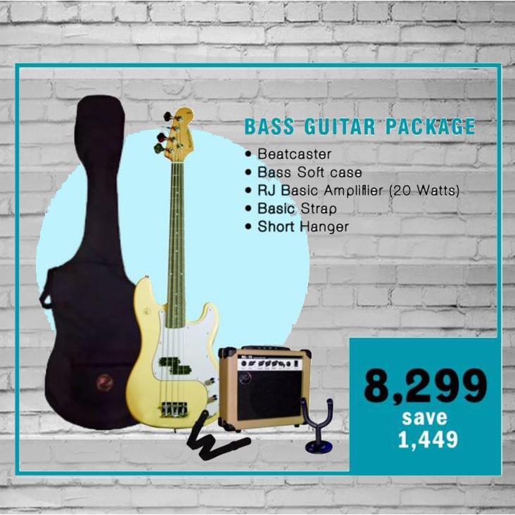 RJ Beatcaster Bass Guitar Package Shopee Philippines