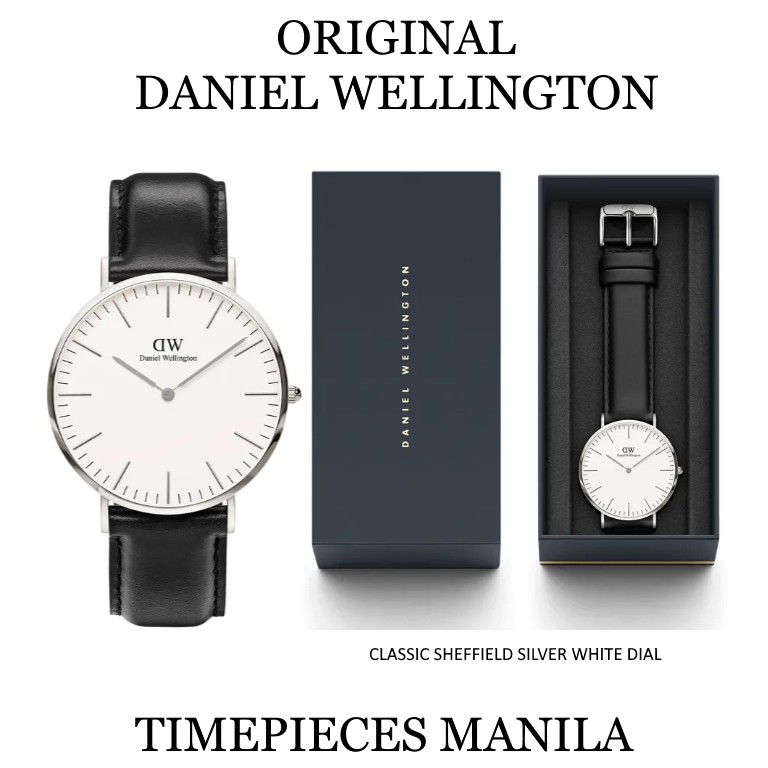 daniel wellington black leather watch