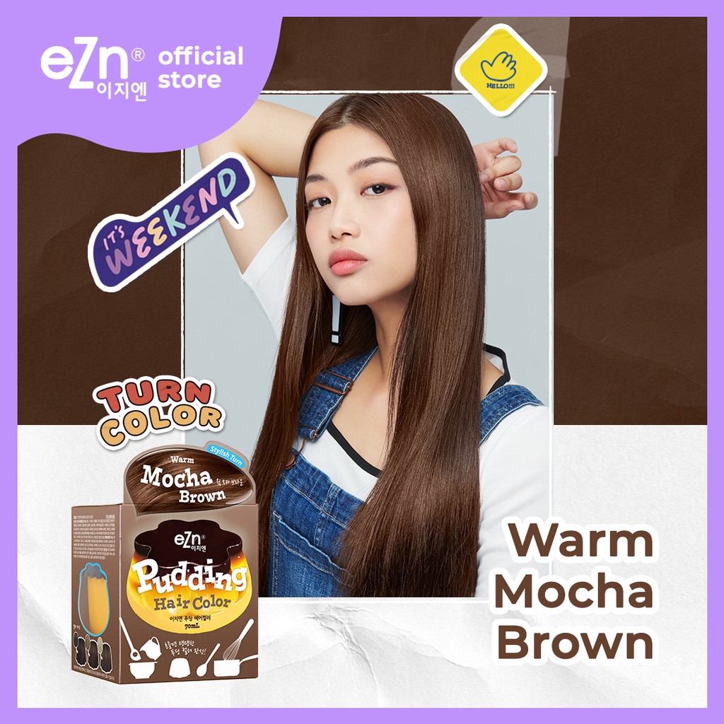 eZn Pudding Hair Color Warm Mocha Brown (70 ml) - Self Hair Dye DIY Kit  Made in Korea | Shopee Philippines