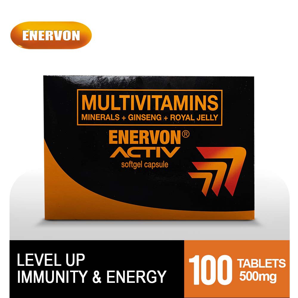 Enervon Activ Multivitamins 100 Softgel Capsules Shopee Philippines