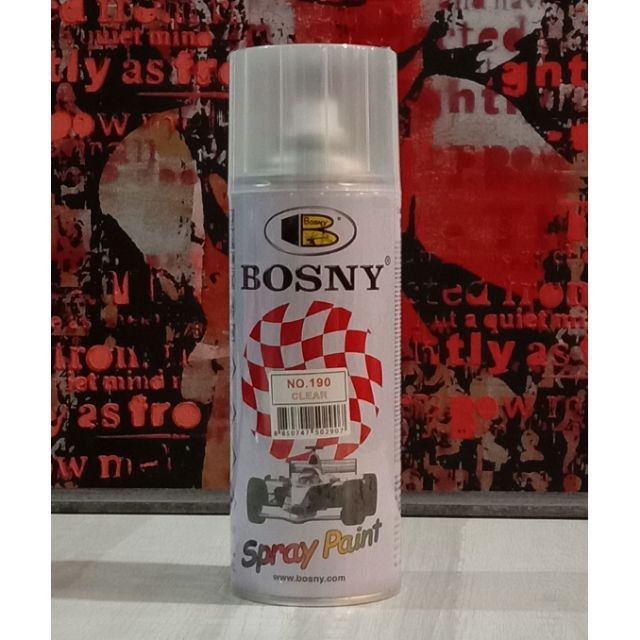 Bosny Dealer "Gloss Clear" #190 Acrylic Spray Paint ...