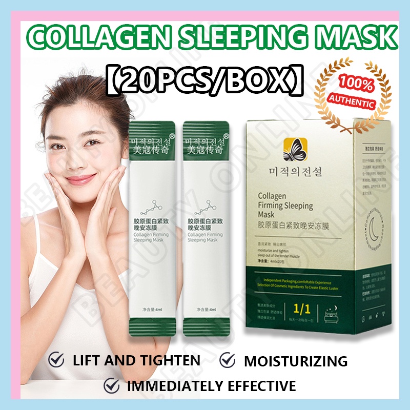 20PCS/box Korean Sleeping Mask Collagen Moisturizing Brighten Skin ...