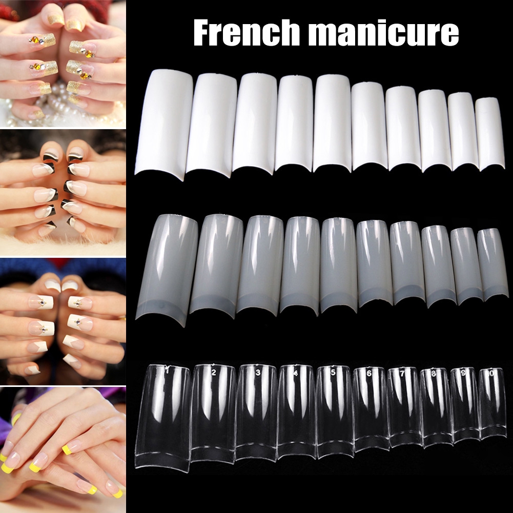 600pcs Clear Acrylic Nail Tips French Nail Tip Fake Nails Half Cover False Nail With Case Natural False Nails Tips Curved Fake Nail Transparent Clear French Acrylic Abs Nail Shopee Philippines