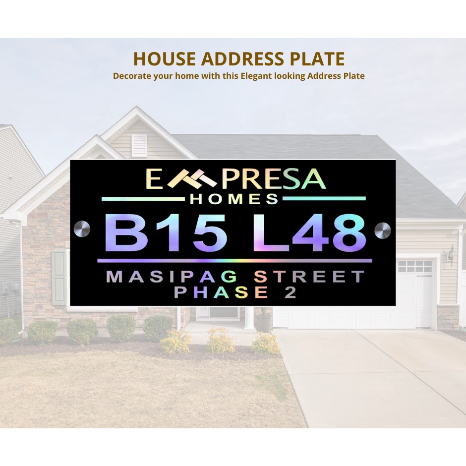 House Address Plate (Design C) Shopee Philippines