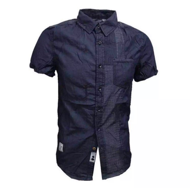 7715 Korean Men's denim short-sleeved maong polo shirt | Shopee Philippines