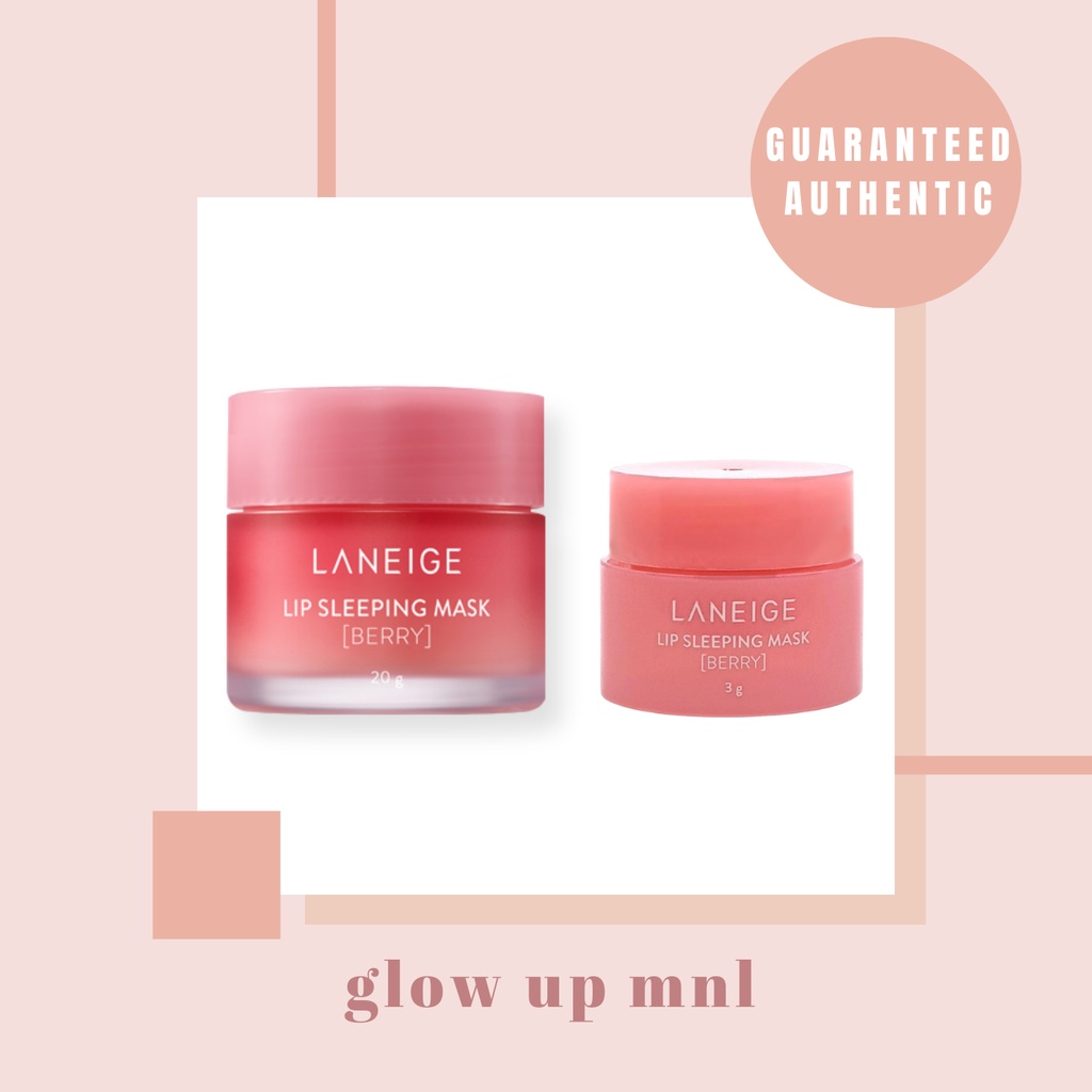 Laneige Lip Sleeping Mask 20g / 8g / 3g (Berry / Grapefruit / Apple ...