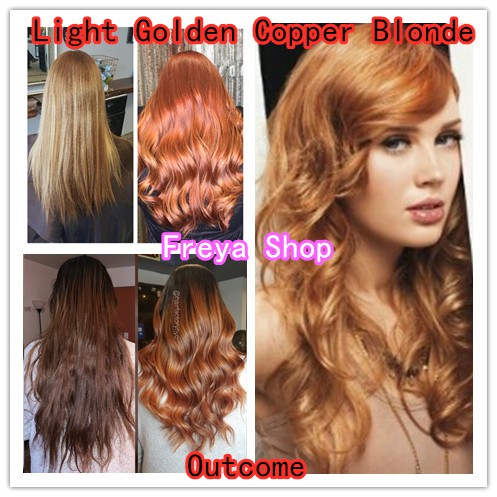 Light Golden Copper Blonde Hair Color with Oxidant ( 8/34 Bob Keratin  Permanent Hair Color ) | Shopee Philippines