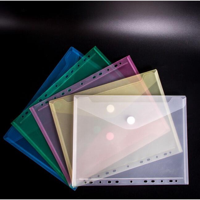 A4 Transparent Plastic Envelope Pocket 11-Hole Semi Poly A4 File Holder