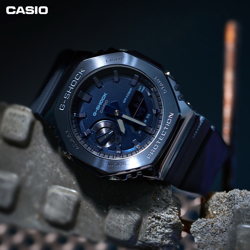 Casio Men's Sports Waterproof Watch G-SHOCK GM-2100 GA Octagonal Farm Oak Watch Watch