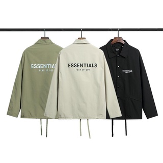fashion FEAR OF GOD FOG double line ESSENTIALS new letter LOGO windbreaker jacket for men and women