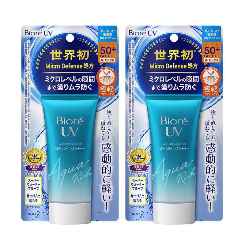 Biore Uv Aqua Rich Watery Essence 100 Original New Version Sunscreen Spf 50 Shopee Philippines