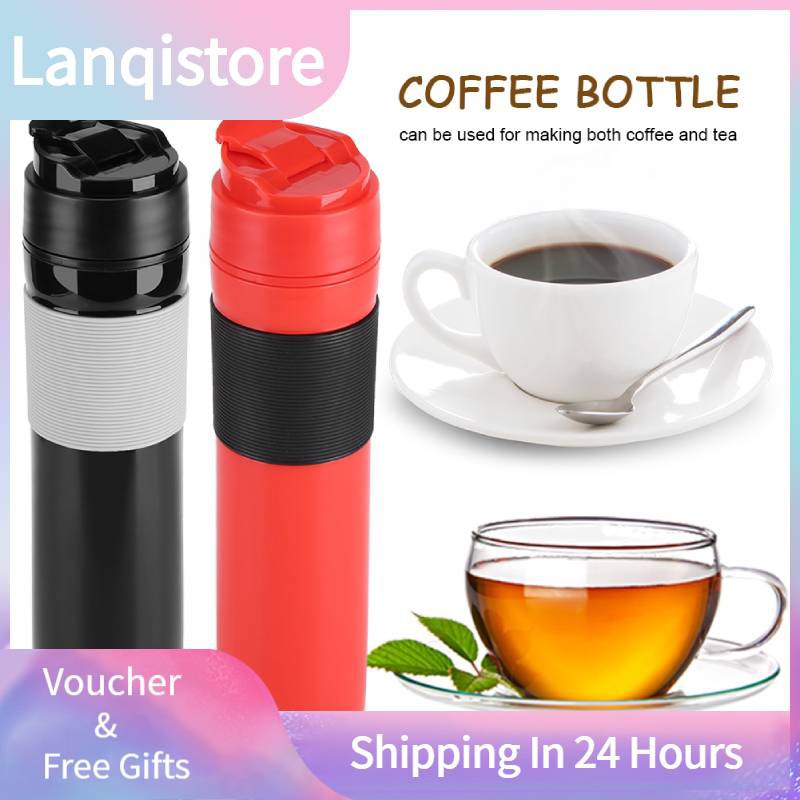 Ready 350ml Portable Coffee Press Bottle Tea Coffee Maker Drinking Water Cup For Travelling Shopee Philippines