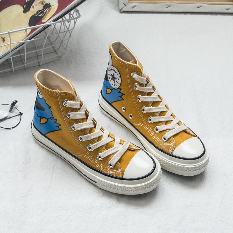 white high platform trainers