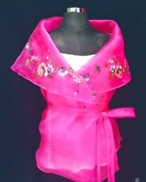 pink filipiniana dress