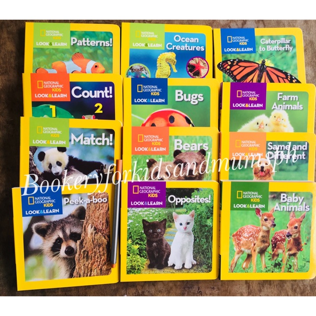 National Geographic Children's Books LOOK AND LEARN 12 books boardbooks