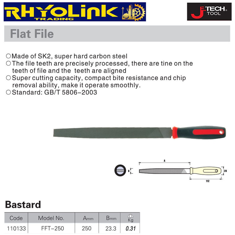 Flat Bastard File Fft 250 Shopee Philippines