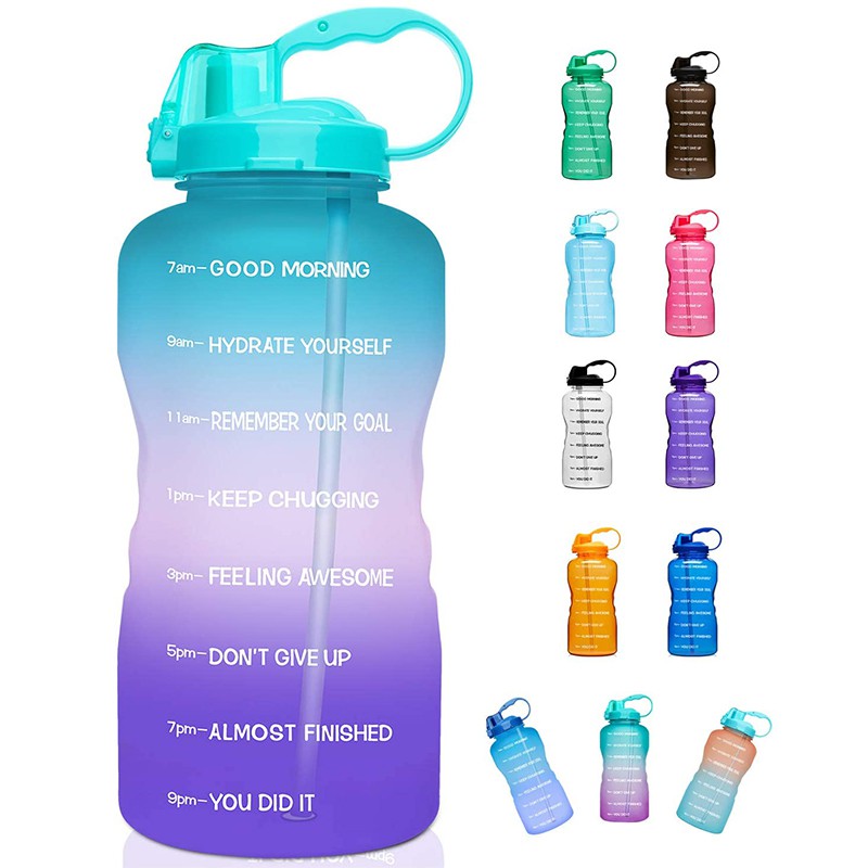 2000ML Motivational Water Jug With Time Marker and Reminder BPA Free ...