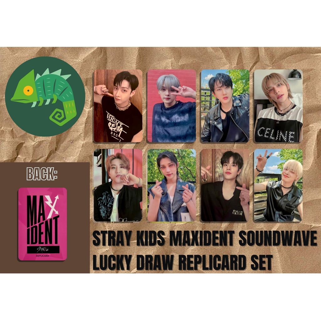 STRAY KIDS MAXIDENT SOUNDWAVE LUCKY DRAW REPLICARD SET Shopee Philippines